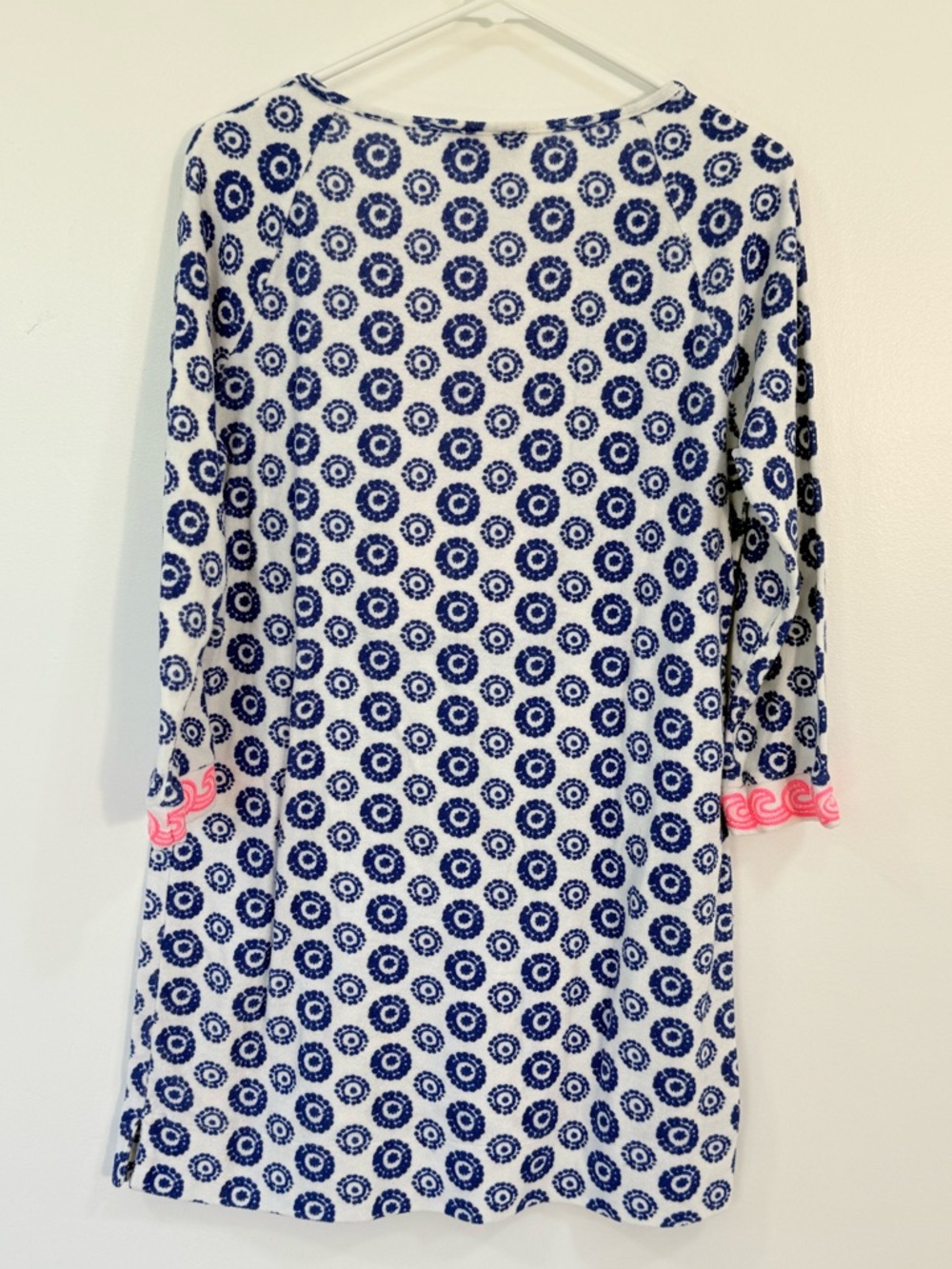 Vineyard Vines White Navy Tunic with Pink Trim terry swim cover - Picture 4 of 4